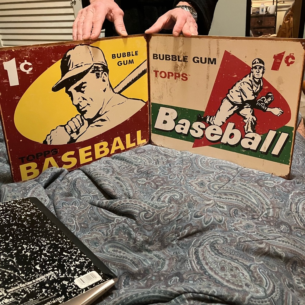 NWT Topps Baseball Bubble Gum Vintage Style Metal Advertising Signs